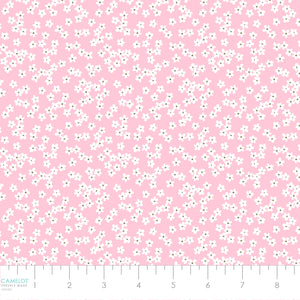 Daisy and Lilly  Collection-Floral Clusters-Light Pink-Quilting Fabrics-58240104-02