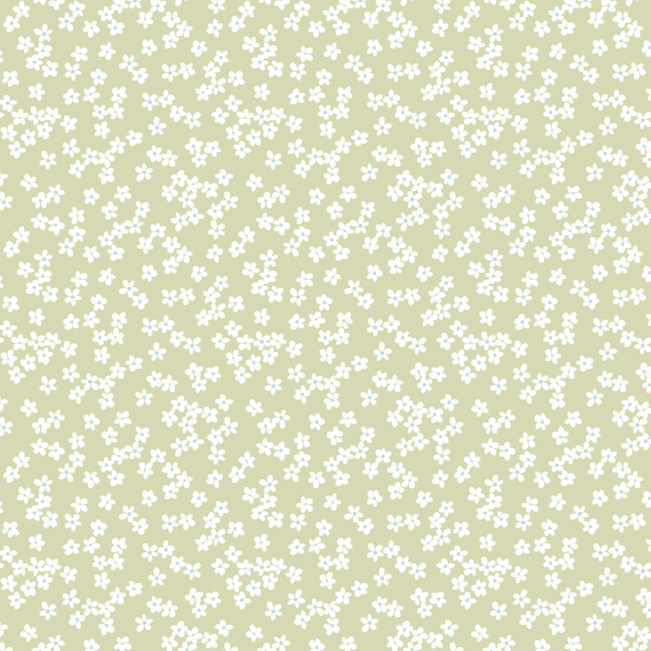 Daisy and Lilly  Collection-Floral Clusters-Light Sage-Quilting Fabrics-58240104-03