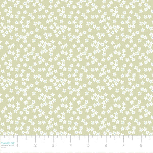 Daisy and Lilly  Collection-Floral Clusters-Light Sage-Quilting Fabrics-58240104-03