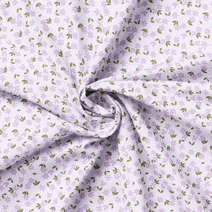 Daisy and Lilly  Collection-Scattered Flowers-Light Purple-Quilting Fabrics-58240105-01