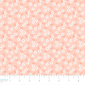 Daisy and Lilly  Collection-Scattered Flowers-Light Coral-Quilting Fabrics-58240105-02