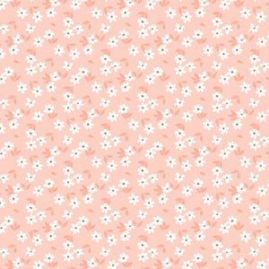 Daisy and Lilly  Collection-Scattered Flowers-Light Coral-Quilting Fabrics-58240105-02