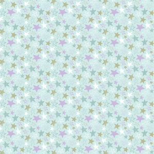 Daisy and Lilly  Collection-Star Doodles-Light Blue-Quilting Fabrics-58240106-01