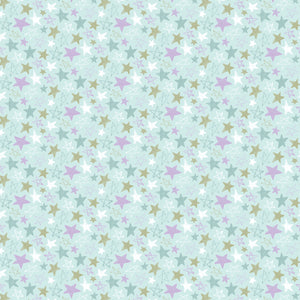 Daisy and Lilly  Collection-Star Doodles-Light Blue-Quilting Fabrics-58240106-01