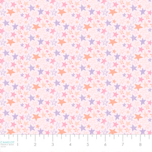 Daisy and Lilly  Collection-Star Doodles-Light Pink-Quilting Fabrics-58240106-02