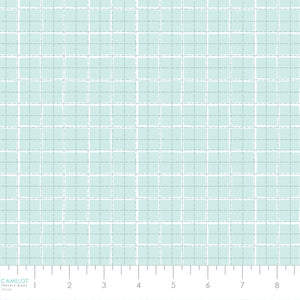 Daisy and Lilly  Collection-Windowpane Plaid-Light Blue-Quilting Fabrics-58240107-01