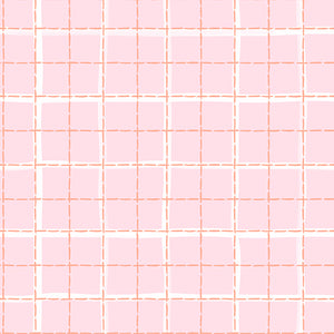 Daisy and Lilly  Collection-Windowpane Plaid-Light Pink-Quilting Fabrics-58240107-02