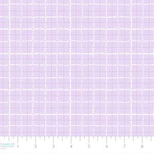 Daisy and Lilly  Collection-Windowpane Plaid-Light Purple-Quilting Fabrics-58240107-03