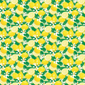 Lemon Drop Collection-Lemon Blossoms-Yellow-Quilting Fabrics-58240202-01