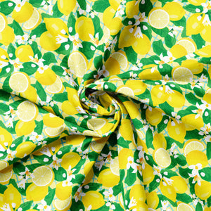 Lemon Drop Collection-Lemon Blossoms-Yellow-Quilting Fabrics-58240202-01