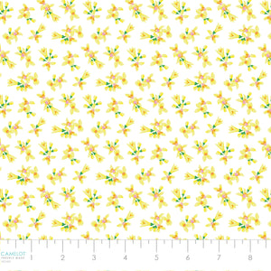 Lemon Drop Collection-Dainty Florals-White-Quilting Fabrics-58240203-01