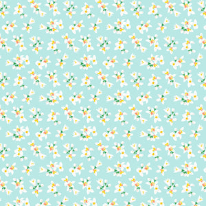 Lemon Drop Collection-Dainty Florals-Light Blue-Quilting Fabrics-58240203-02