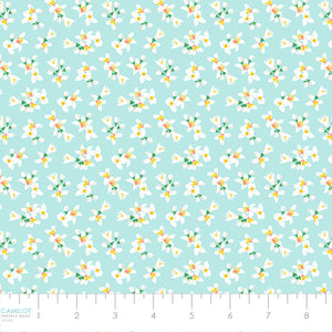 Lemon Drop Collection-Dainty Florals-Light Blue-Quilting Fabrics-58240203-02