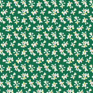 Lemon Drop Collection-Dainty Florals-Dark Green-Quilting Fabrics-58240203-03