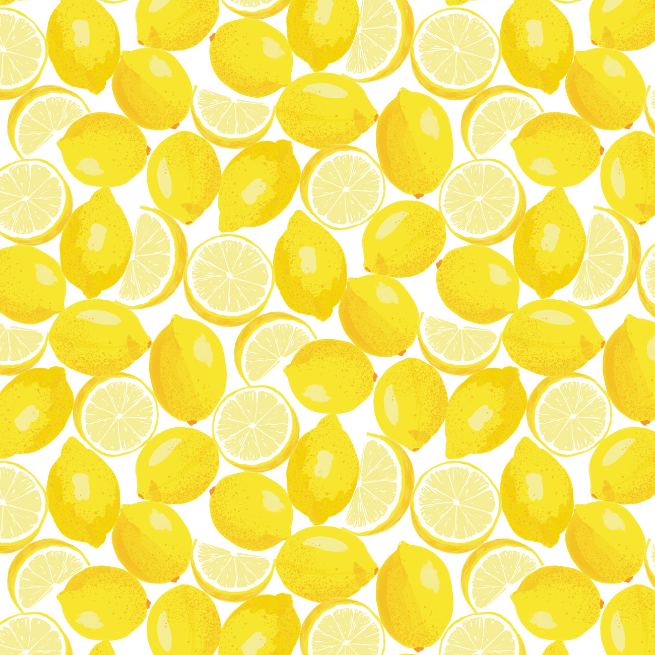 Lemon Drop Collection-Wedges and Slices-White-Quilting Fabrics-58240205-01