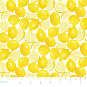 Lemon Drop Collection-Wedges and Slices-White-Quilting Fabrics-58240205-01