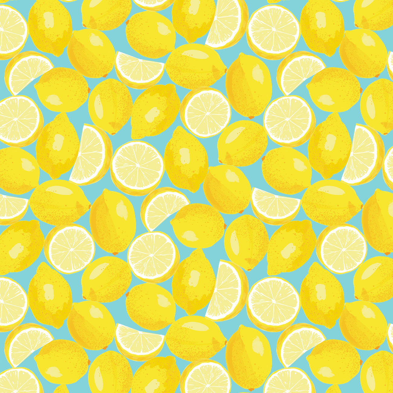 Lemon Drop Collection-Wedges and Slices-Light Blue-Quilting Fabrics-58240205-02