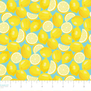 Lemon Drop Collection-Wedges and Slices-Light Blue-Quilting Fabrics-58240205-02