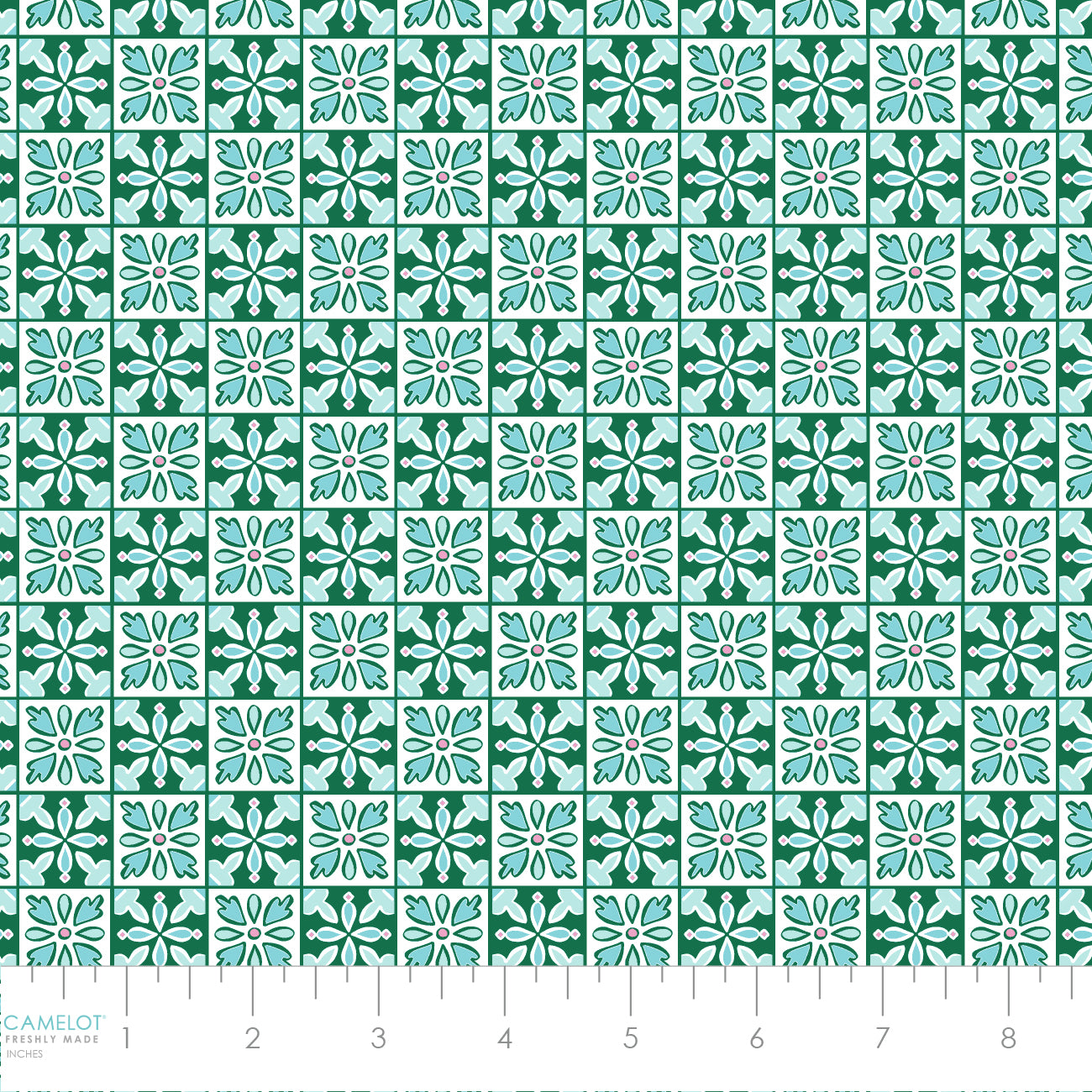 Lemon Drop Collection-Tiles-Green-Quilting Fabrics-58240207-03