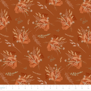 Whispering Grasslands Collection-Sweet Bundles-Terracotta-Quilting Fabrics-58240301-03