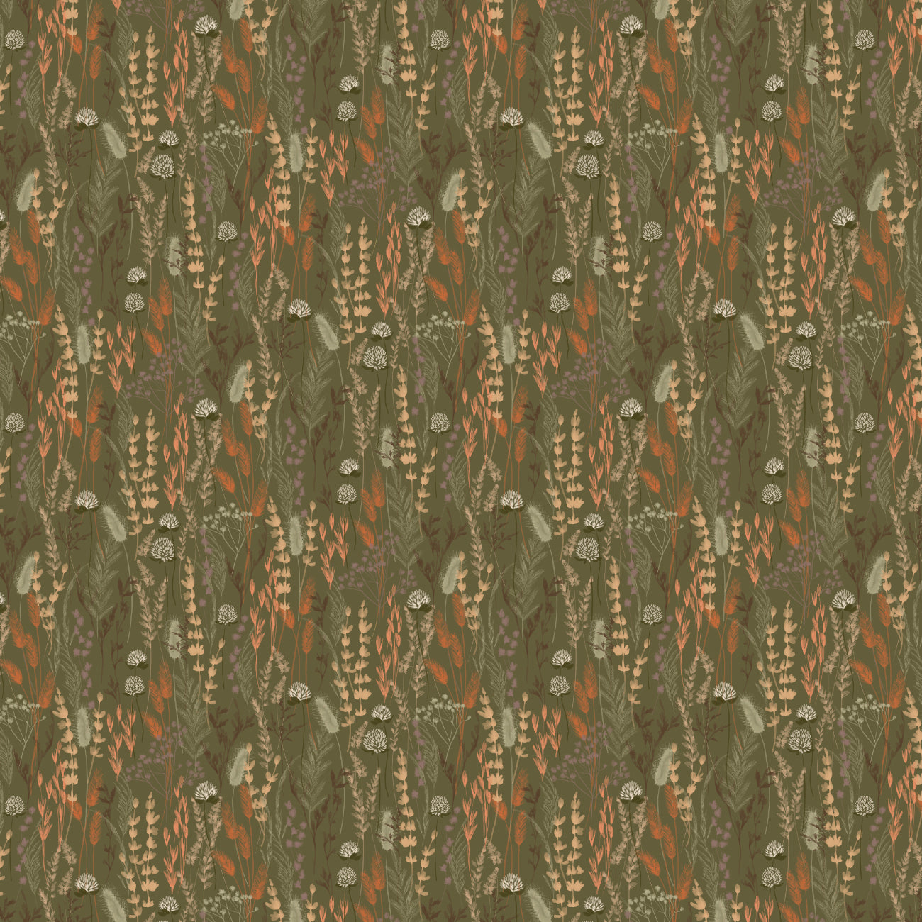 Whispering Grasslands Collection-Whispering Grasslands-Dark Sage-Quilting Fabrics-58240302-02