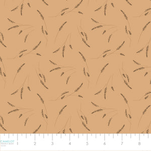 Whispering Grasslands Collection-Delicate Stems-Mustard-Quilting Fabrics-58240304-01