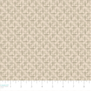 Whispering Grasslands Collection-Squares-Cream-Quilting Fabrics-58240306-01