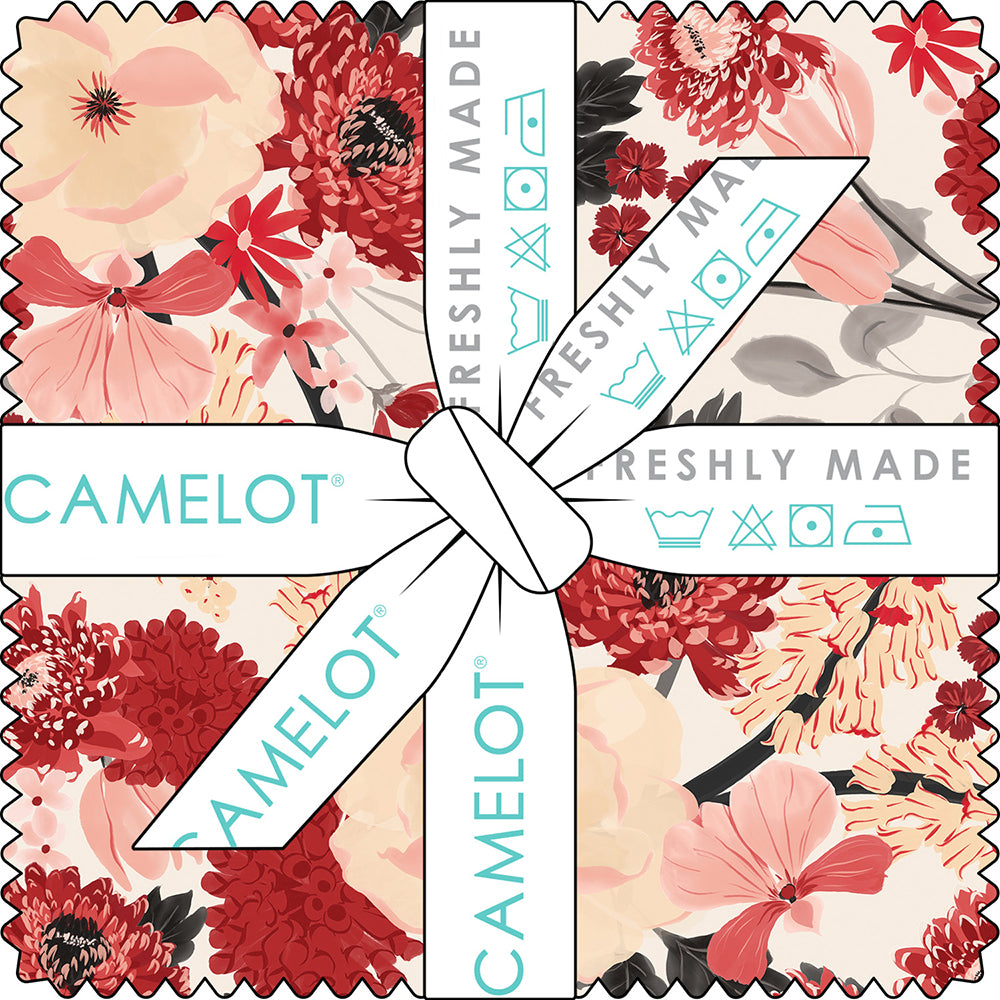 Collection Fleurs et Nœuds Précoupé Carrés 5" (42 pièces)-58240806CHA-Multi