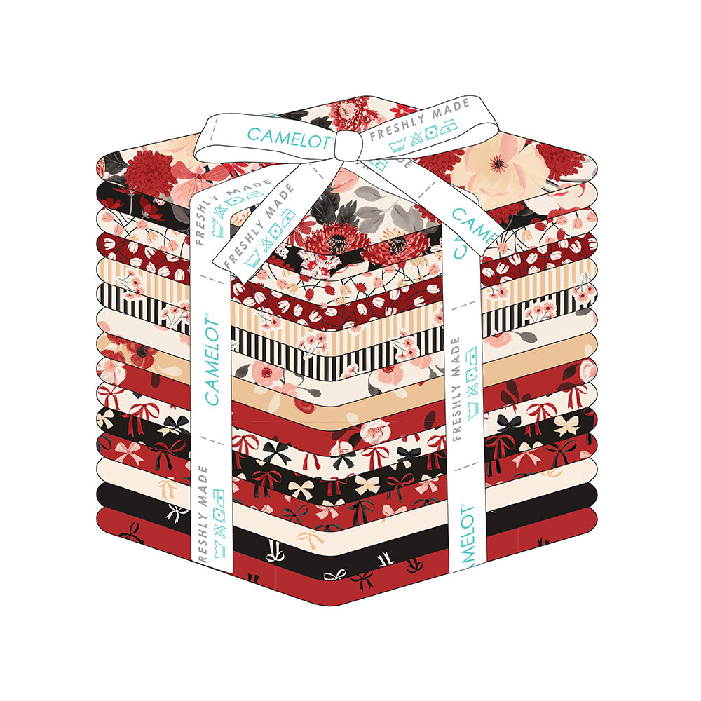 Collection Fleurs et Nœuds Lot de Tissus Fat Quarter (15 pièces)-58240806FQB-Multi