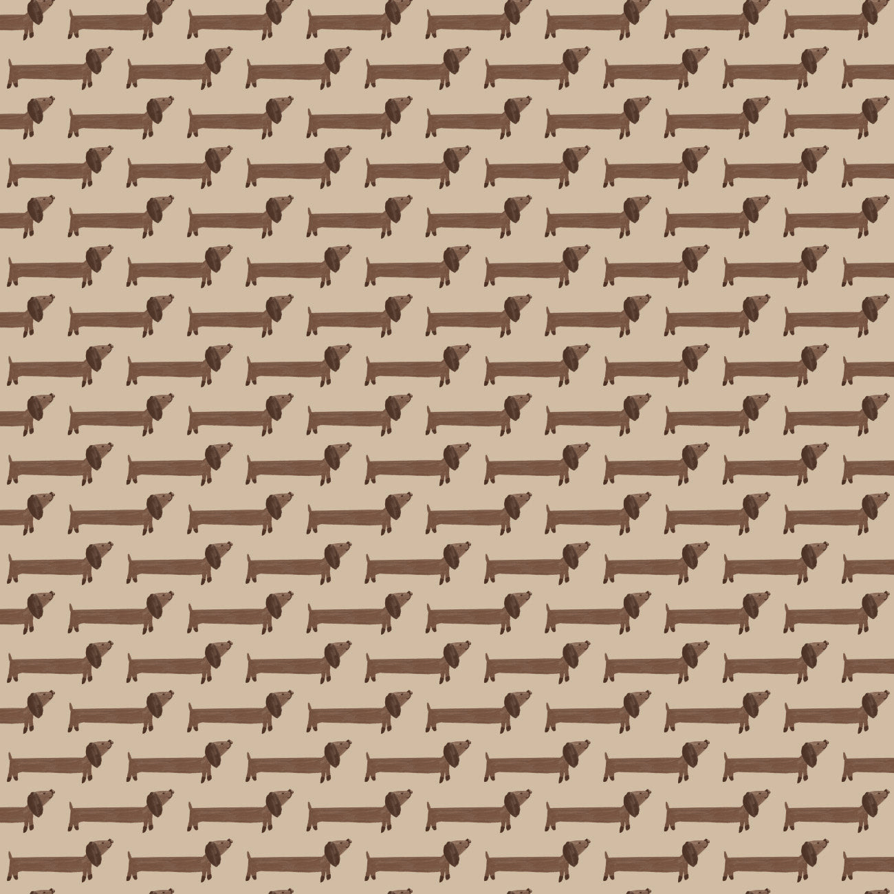 Pawsitively Adorable Collection-Dachshund Along-Tan-100% Cotton-58250102-01