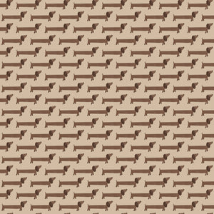 Pawsitively Adorable Collection-Dachshund Along-Tan-100% Cotton-58250102-01