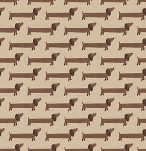 Pawsitively Adorable Collection-Dachshund Along-Tan-100% Cotton-58250102-01