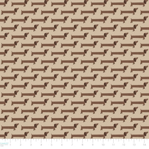 Pawsitively Adorable Collection-Dachshund Along-Tan-100% Cotton-58250102-01