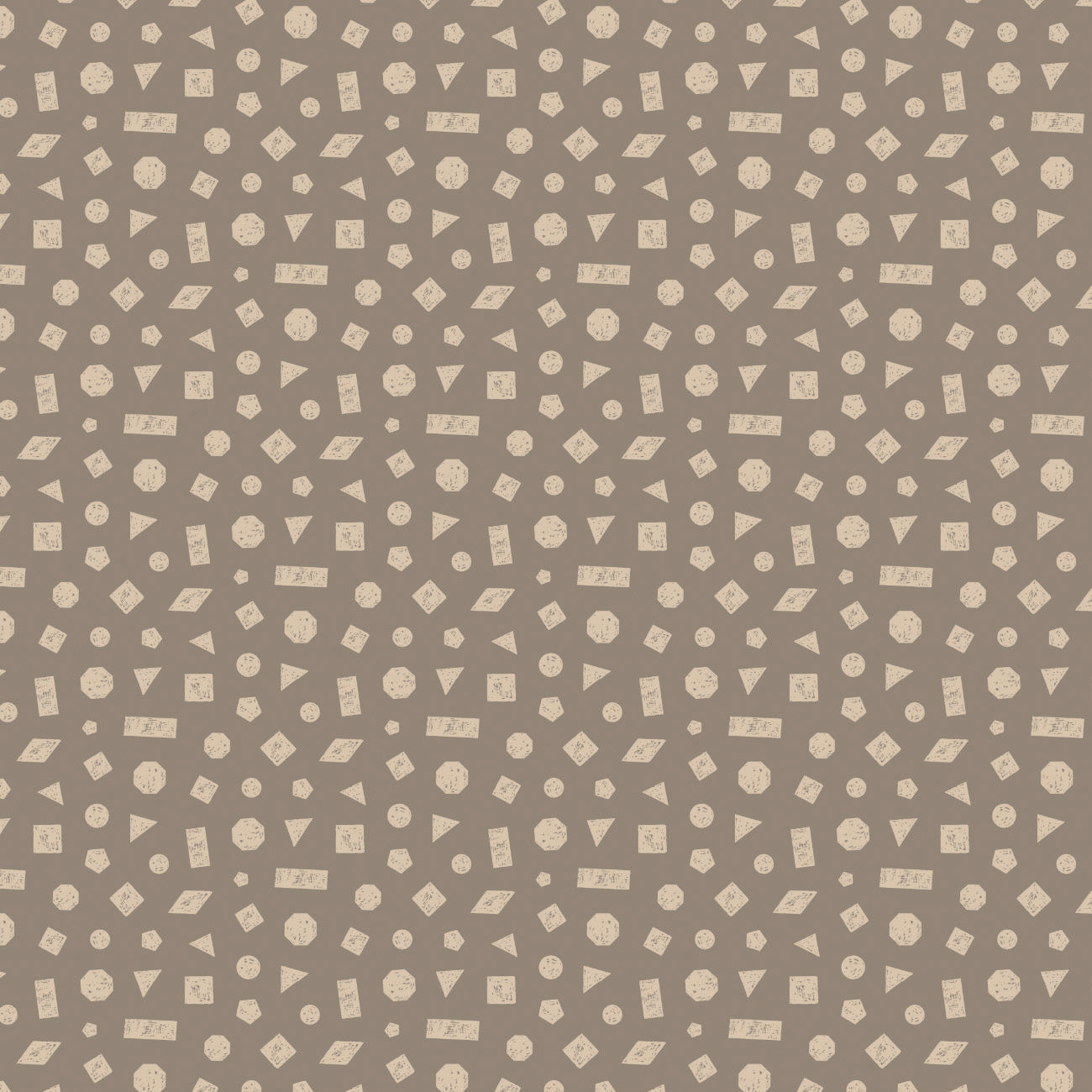 Pawsitively Adorable Collection-Tossed Shapes-Dark Taupe-100% Cotton-58250106-02