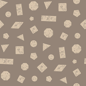 Pawsitively Adorable Collection-Tossed Shapes-Dark Taupe-100% Cotton-58250106-02