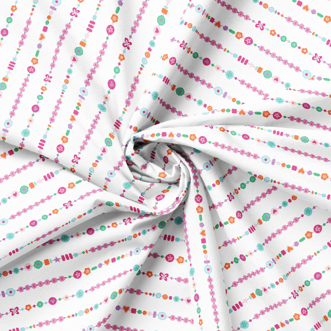Friendship Bracelet Club Collection-Bracelet Besties-White-100% Cotton-58250202-01