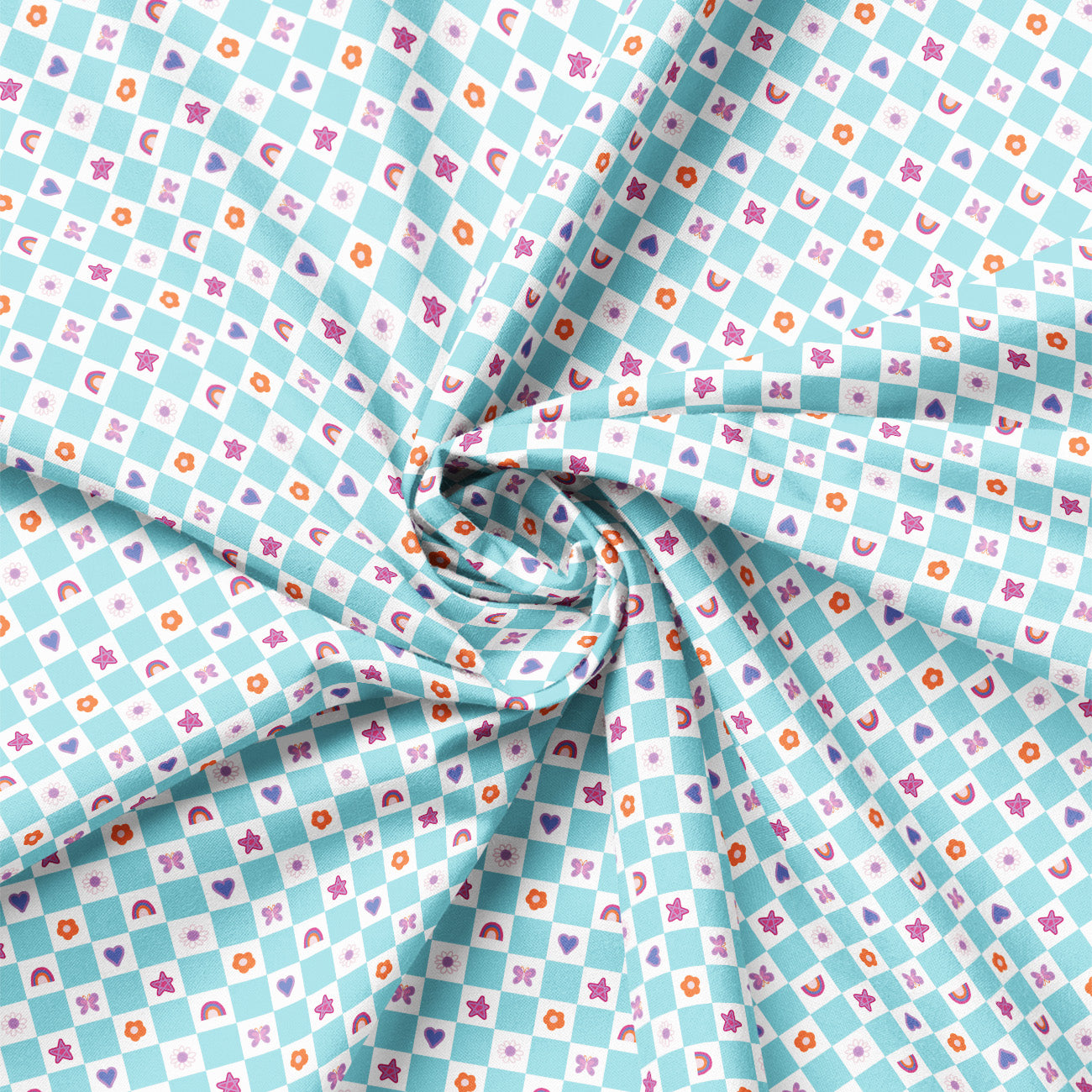Friendship Bracelet Club Collection-Sweetheart Check-Blue-100% Cotton-58250203-01
