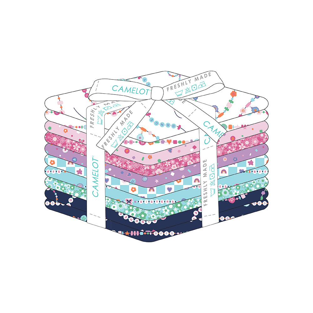 Friendship Bracelet Club Collection Fat Quarter Bundle (10 pieces)-Multi-100% Cotton-58250205FQB