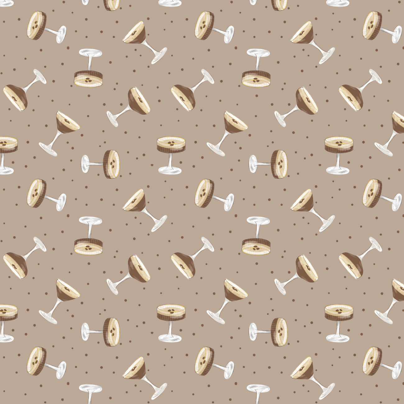 Tini Time Collection-Espresso Martini Toss-Taupe-100% Cotton-58250303-03