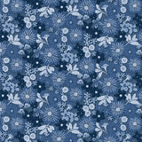 Blue Baby Jean Collection-Dense Floral Denim-Indigo-100% Cotton-58260103-02