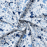 Collection Jean Bébé Bleu-Champ de Bébés Animaux-Blanc Cassé-100% Coton-58260105-01