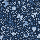 Blue Baby Jean Collection-Baby Animal Meadow-Indigo-100% Cotton-58260105-02