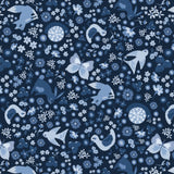 Blue Baby Jean Collection-Baby Animal Meadow-Indigo-100% Cotton-58260105-02