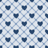 Blue Baby Jean Collection-Sweetheart Denim Plaid-Off-White-100% Cotton-58260107-01