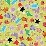 Happy Shapes Collection-Happy Animals-Green-100% Cotton-60260102-01