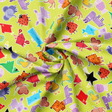 Happy Shapes Collection-Happy Animals-Green-100% Cotton-60260102-01