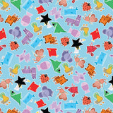 Collection Formes Joyeuses-Animaux Joyeux-Bleu-100% Coton-60260102-02