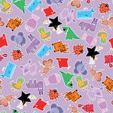 Happy Shapes Collection-Happy Animals-Purple-100% Cotton-60260102-03