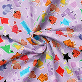 Happy Shapes Collection-Happy Animals-Purple-100% Cotton-60260102-03