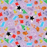 Happy Shapes Collection-Happy Animals-Purple-100% Cotton-60260102-03